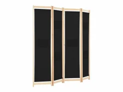 Biombo divisor de 4 paneles de tela 160x170x4 cm ES171006