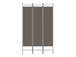 Hot Biombo divisor de 3 paneles de tela 120x200 cm ES753659 Gris antracita