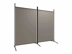 Clearance Biombo divisor de 2 paneles de tela 175x180 cm ES423676 Gris antracita
