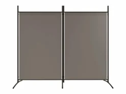 Clearance Biombo divisor de 2 paneles de tela 175x180 cm ES423676 Gris antracita