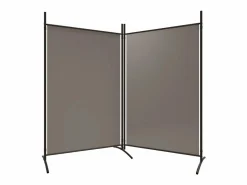 Clearance Biombo divisor de 2 paneles de tela 175x180 cm ES423676 Gris antracita