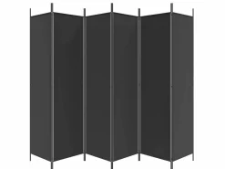 Biombo divisor de 6 paneles de tela 300x200 cm ES387572
