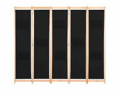 Hot Biombo divisor de 5 paneles de tela 200x170x4 cm ES397456 Biombo