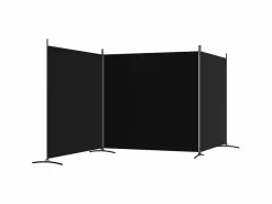 Biombo divisor de 3 paneles de tela 525x180 cm ES302997 Biombo
