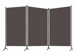 Discount Biombo divisor de 3 paneles antracita 260x180 cm ES621302 Gris