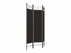 Biombo divisor de 3 paneles marrón 120x180 cm ES580050