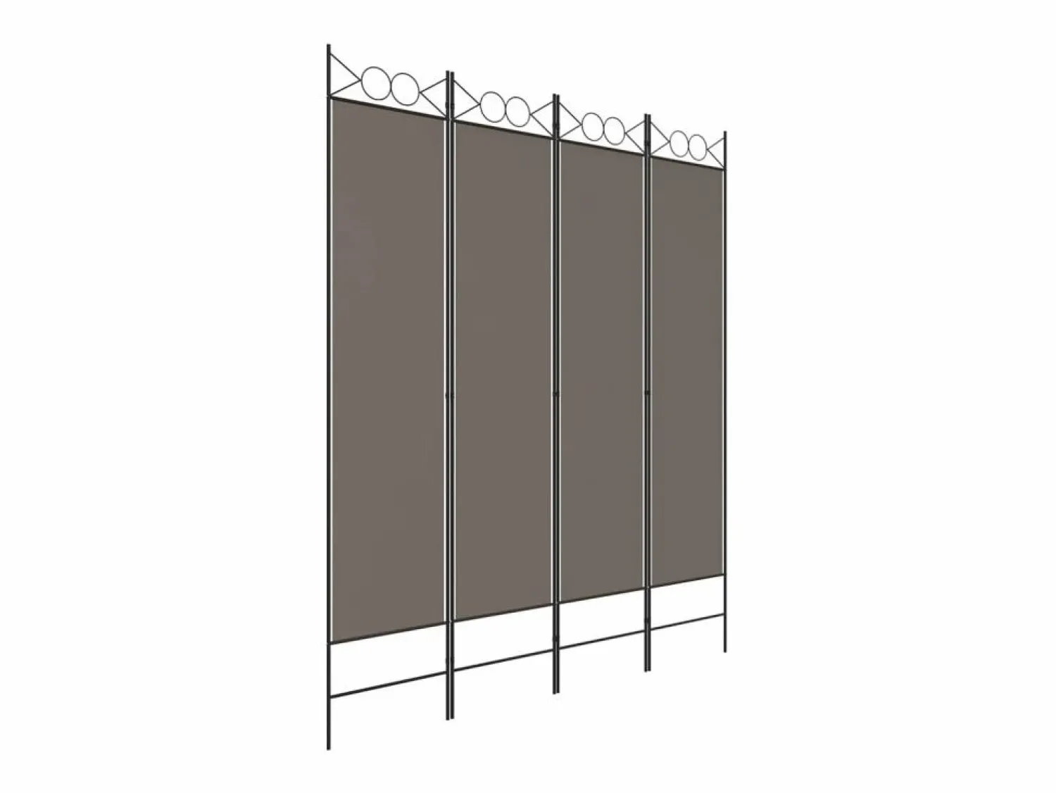Biombo divisor de 4 paneles de tela 160x220 cm ES122284 Biombo