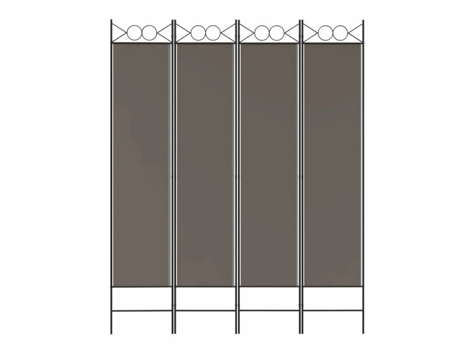 Biombo divisor de 4 paneles de tela 160x220 cm ES122284 Biombo