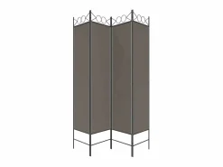 Biombo divisor de 4 paneles de tela 160x220 cm ES122284 Biombo