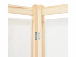 Biombo divisor de 4 paneles de tela color 160x170x4 cm ES501179