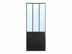 Sale OZAIA Biombo espejo atelier estilo industrial COVENTRY - metal - Alt. 180 x Ancho 122 cm - Negro