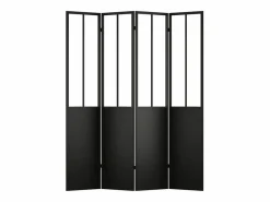 OZAIA Biombo estilo taller industrial de metal 4 hojas - L. 160 x Alt. 178 cm - - KALEVI