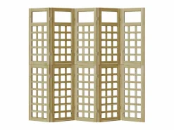 Online Biombo exterior plegable 5 piezas marrón 200 x 180 cm Marru00f3n