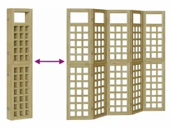 Online Biombo exterior plegable 5 piezas marrón 200 x 180 cm Marru00f3n