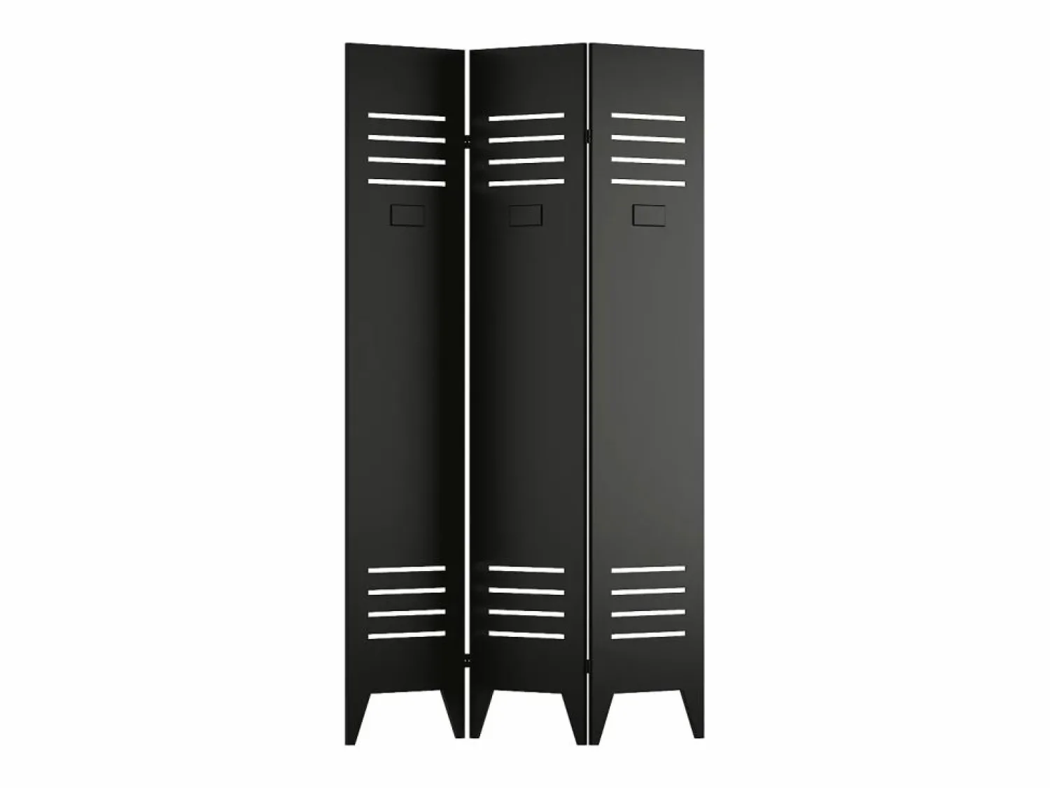 Hot OZAIA Biombo industrial tipo puerta de taquilla de metal - An. 107 x Al. 178 cm - - CASILY Negro
