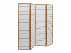 Miliboo Biombo japonés de madera natural y papel de arroz GIBON