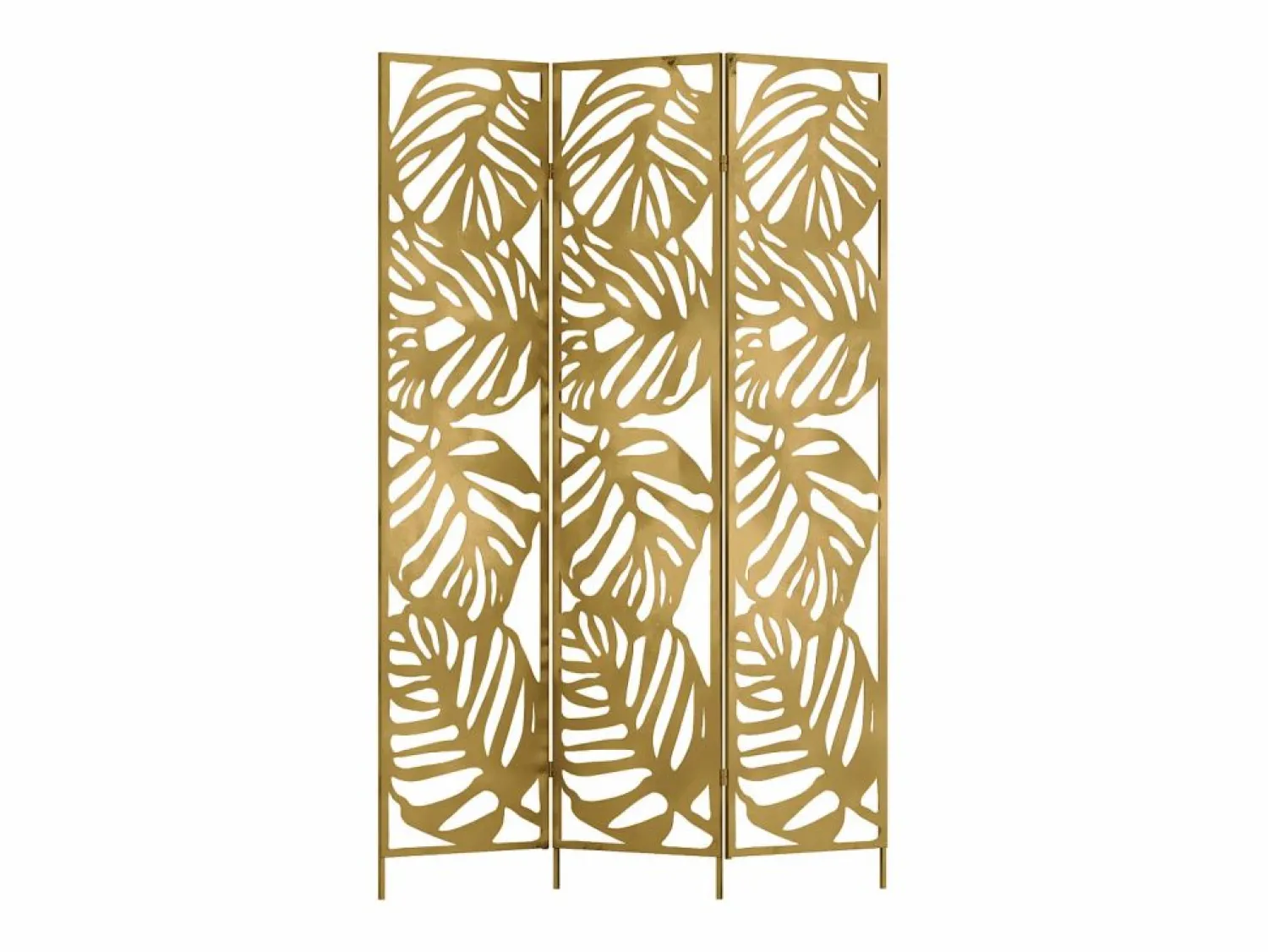 Outlet Biombos de metal floral calados de 3 hojas L. 123 x A. 180 cm - - KODILA Biombo
