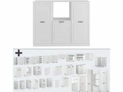 Best Bloque de cocina casa de campo blanca/blanca 180x46x81.6 r-line Cocina Completa