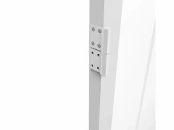 Vente-unique Bloque de puerta reversible, aluminio, MDF y vidrio templado, Alt. 204 x An. 73 cm, ERMELO