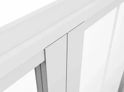 Vente-unique Bloque de puerta reversible, MDF y vidrio templado - 2 x Alt. 204 x An. 73 cm - ERMELO