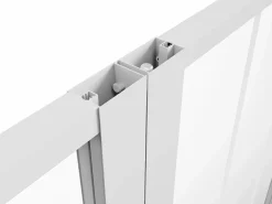 Vente-unique Bloque de puerta reversible, MDF y vidrio templado - 2 x Alt. 204 x An. 73 cm - ERMELO