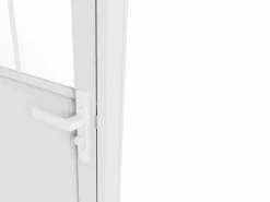 New Bloque de puerta reversible, aluminio, MDF y vidrio templado, Alt. 204 x An. 83 cm, ERMELO Puerta Con Marco