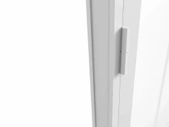 New Bloque de puerta reversible, aluminio, MDF y vidrio templado, Alt. 204 x An. 83 cm, ERMELO Puerta Con Marco