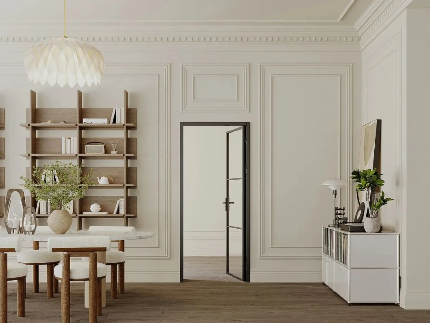 Vente-unique Bloque de puerta de aluminio y vidrio templado - Alt. 204 x An. 83 cm - MASERU