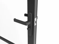 Vente-unique Bloque de puerta de aluminio y vidrio templado - Alt. 204 x An. 83 cm - MASERU