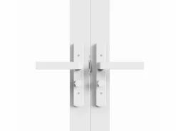 Vente-unique Bloque de puerta doble - aluminio y vidrio templado - - 2 x 204 x 73 cm - SEROTO