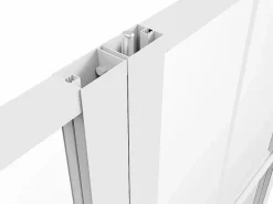 Vente-unique Bloque de puerta doble - aluminio y vidrio templado - - 2 x 204 x 73 cm - SEROTO