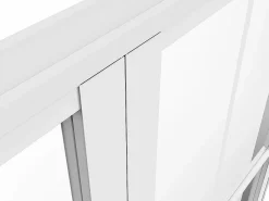 Outlet Bloque de puerta doble - aluminio y vidrio templado - - 2 x 204 x 83 cm - SEROTO Puerta Con Marco