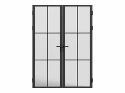 Bloque de puerta doble - aluminio, vidrio translúcido - 2 x Alt. 204 x An. 93 cm - - SEROTO Puerta Con Marco