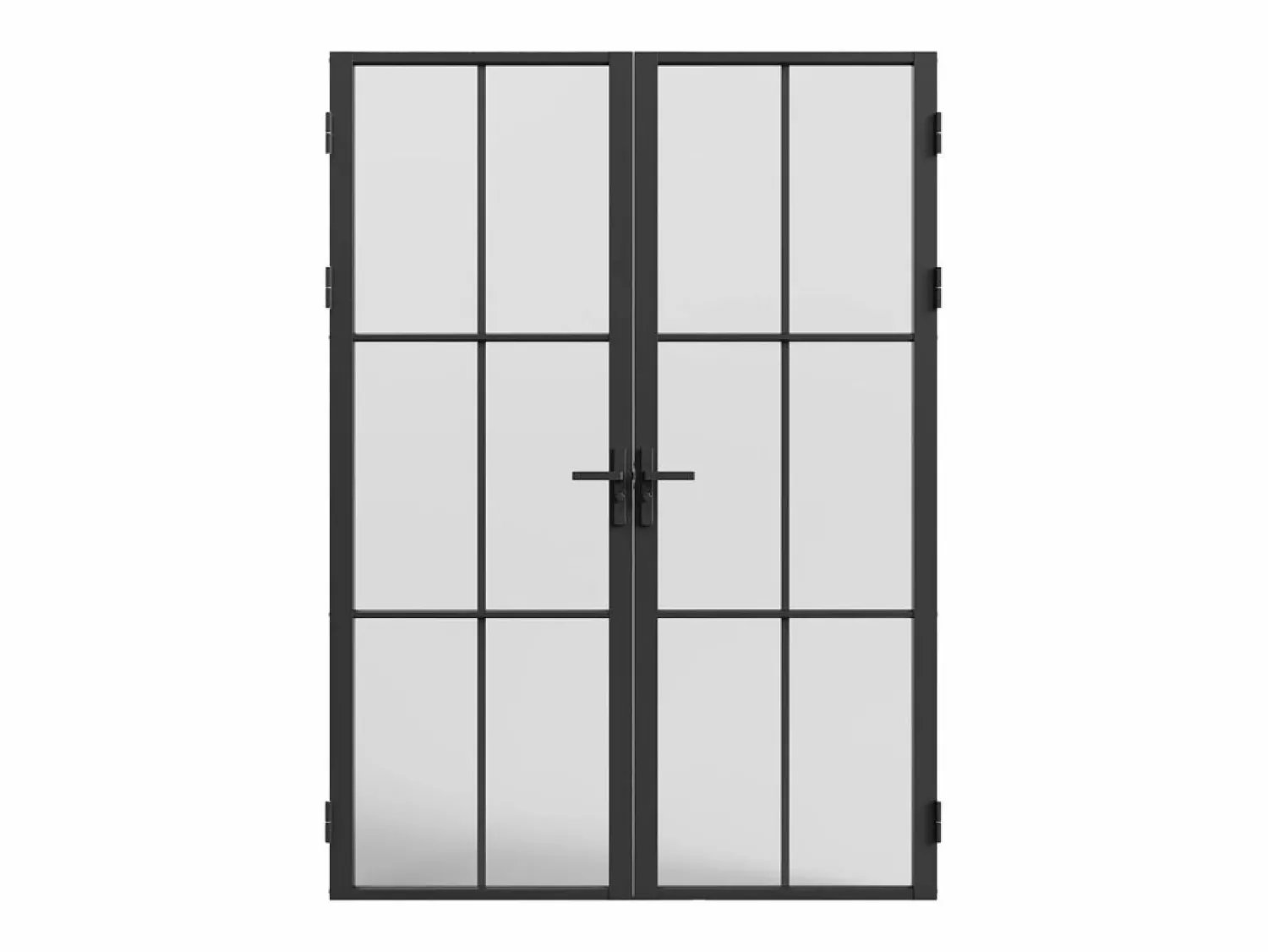 Bloque de puerta doble - aluminio, vidrio translúcido - 2 x Alt. 204 x An. 93 cm - - SEROTO Puerta Con Marco
