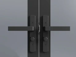 New Bloque de puerta doble reversible de vidrio templado ahumado - 2 x Alt. 204 x An. 83 cm - SEROTO Puerta Con Marco