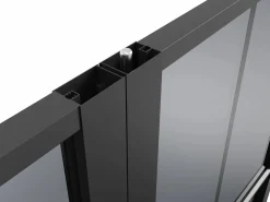 New Bloque de puerta doble reversible de vidrio templado ahumado - 2 x Alt. 204 x An. 83 cm - SEROTO Puerta Con Marco