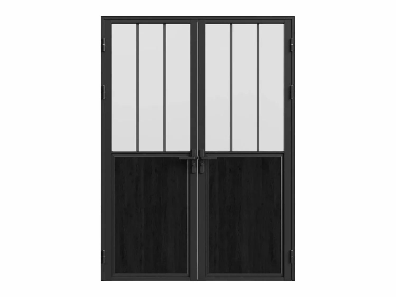 Sale Bloque de puerta doble reversible , vidrio translúcido estilo taller, 2 x Alt. 204 x An. 93 cm, ERMELO Puerta Con Marco