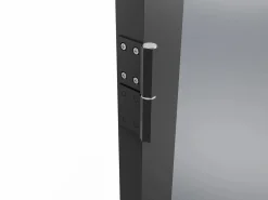 Outlet Bloque de puerta doble reversible de vidrio templado ahumado - 2 x Alt. 204 x An. 73 cm - LOXTON Puerta Con Marco