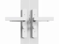Hot Vente-unique Bloque de puerta doble reversible - Vidrio templado - - 2 x Alt. 204 x An. 83 cm - LOXTON Blanco