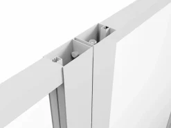 Hot Vente-unique Bloque de puerta doble reversible - Vidrio templado - - 2 x Alt. 204 x An. 83 cm - LOXTON Blanco
