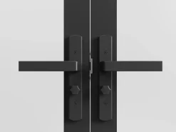 Vente-unique Bloque de puerta doble reversible - vidrio translúcido - 2 x Alt. 204 x An. 93 cm - - MASERU