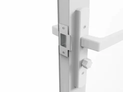 Sale Vente-unique Bloque de puerta doble reversible - vidrio templado - 2 x Alt. 204 x An. 73 cm - - MASERU Blanco
