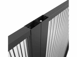 Sale Vente-unique Bloque de puerta doble reversible - vidrio texturizado - 2 x Alt. 204 x An. 73 cm - - LOXTON Negro