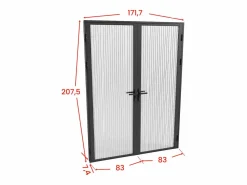 Discount Bloque de puerta doble vidrio templado - 2 x Alt. 204 x An. 83 cm - - LOXTON Puerta Con Marco