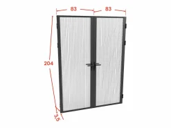Discount Bloque de puerta doble vidrio templado - 2 x Alt. 204 x An. 83 cm - - LOXTON Puerta Con Marco