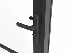 Outlet Bloque de puerta reversible de aluminio y vidrio templado - Alt. 204 x An. 73 cm - MASERU Puerta Con Marco
