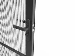 Outlet Bloque de puerta reversible de aluminio y vidrio texturizado - Alt. 204 x An. 93 cm - - MASERU Puerta Con Marco