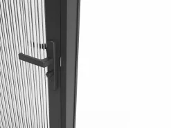 Sale Vente-unique Bloque de puerta reversible - aluminio y vidrio templado - Alt. 204 x An. 83 cm - - LOXTON Negro