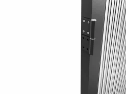 Sale Vente-unique Bloque de puerta reversible - aluminio y vidrio templado - Alt. 204 x An. 83 cm - - LOXTON Negro