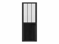 Vente-unique Bloque de puerta reversible , vidrio templado translúcido estilo taller, Alt. 204 x An. 93 cm, ERMELO